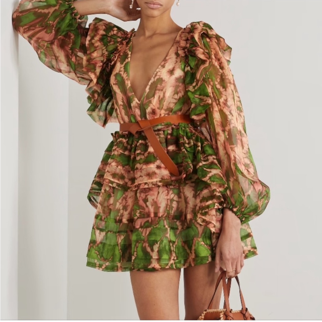 Ulla Johnson Adelaide Mini Dress With Abstract Print Size 4